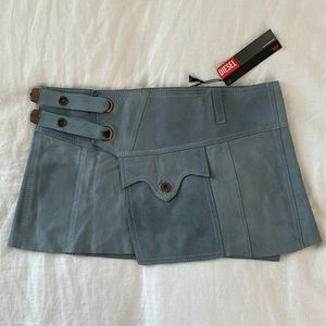 Diesel leather mini skirt